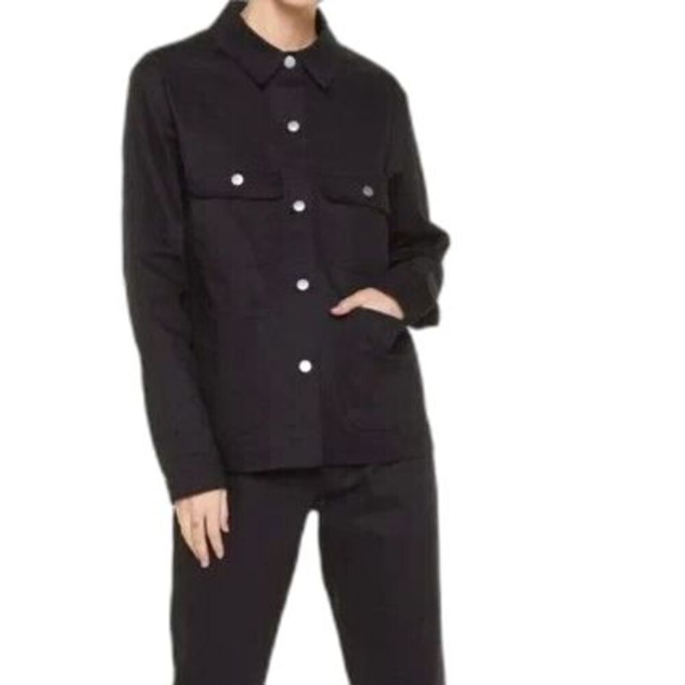 For Days Jacket Black Organic Cotton Relaxed Fit XS